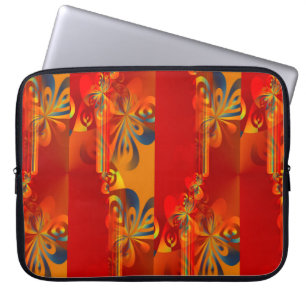 Seamless Graphic Design - red orange I Laptop Sleeve