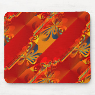 Seamless Graphic Design - red orange I Mouse Pad