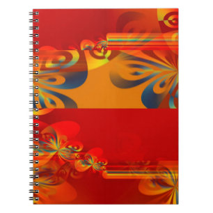 Seamless Graphic Design - red orange I Notebook