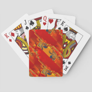 Seamless Graphic Design - red orange I Playing Cards