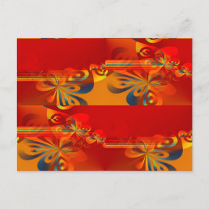 Seamless Graphic Design - red orange I Postcard