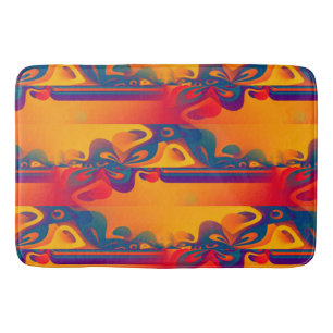 Seamless Graphic Design - yellow red I Bath Mat