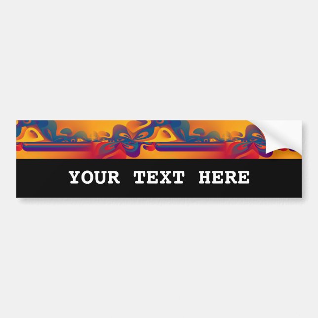 Seamless Graphic Design - yellow red I Bumper Sticker (Front)