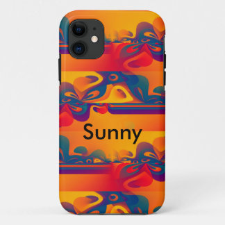Seamless Graphic Design - yellow red I iPhone 11 Case