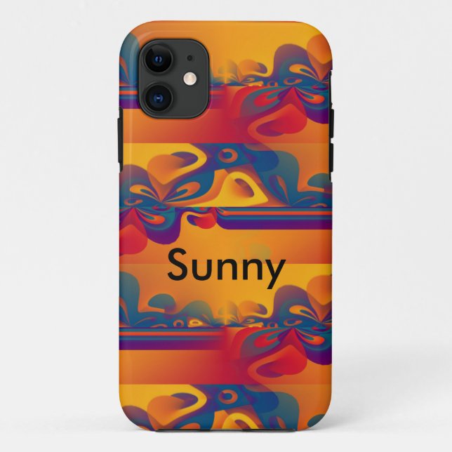 Seamless Graphic Design - yellow red I Case-Mate iPhone Case (Back)
