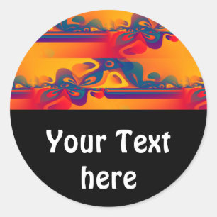 Seamless Graphic Design - yellow red I Classic Round Sticker