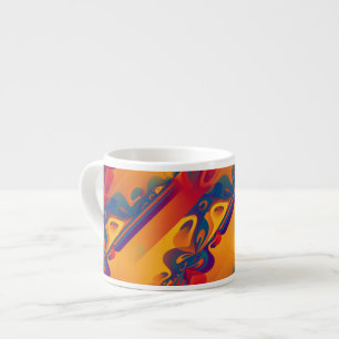 Seamless Graphic Design - yellow red I Espresso Cup