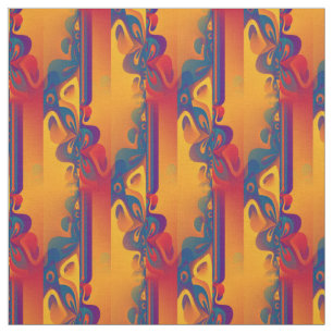 Seamless Graphic Design - yellow red I Fabric