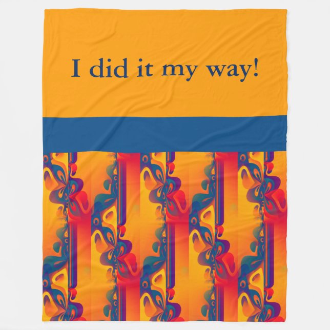 Seamless Graphic Design - yellow red I Fleece Blanket (Front)