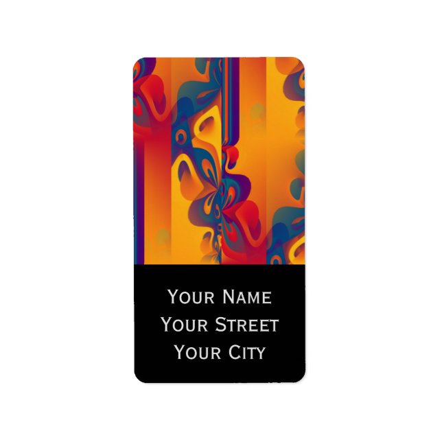 Seamless Graphic Design - yellow red I Label (Front)