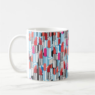 Seamless graphic pattern graphic colourful lipstic coffee mug