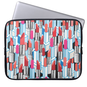 Seamless graphic pattern graphic colourful lipstic laptop sleeve