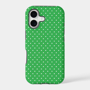 Seamless green background polka dot pattern