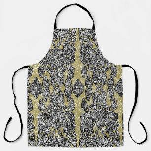 seamless grunge Cambodian floral patternethnic,ab Apron