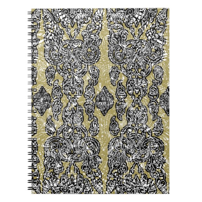  seamless grunge Cambodian floral patternethnic,ab Notebook (Front)