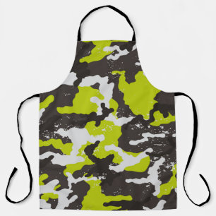 Seamless grunge camouflage background. Camouflage Apron