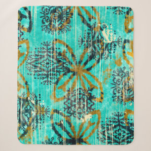 Seamless grungy tribal ethnic rug motif pattern. H Sherpa Blanket