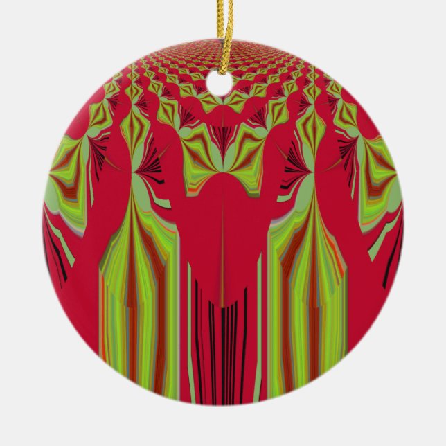 Seamless Hakuna Matata design Ceramic Tree Decoration (Front)