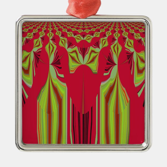 Seamless Hakuna Matata design Metal Tree Decoration (Front)