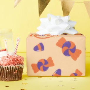 Seamless Halloween Sweets and Candy Wrapping Paper