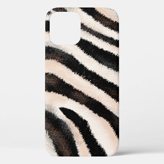 Seamless hand drawing zebra texture, animal print, Case-Mate iPhone case (Back)