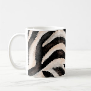 Seamless hand drawing zebra texture, animal print, coffee mug