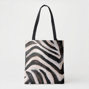 Seamless hand drawing zebra texture, animal print, tote bag