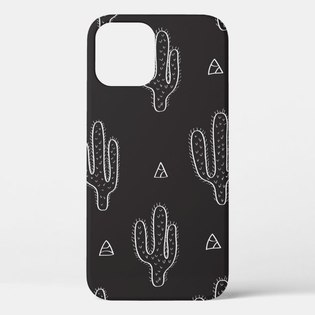 Seamless hand drawn dactus pattern with triangles  Case-Mate iPhone case (Back)