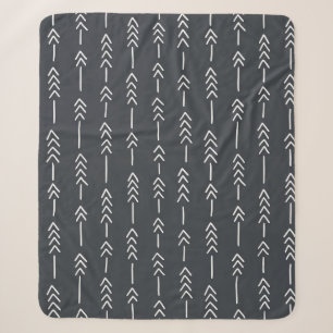 Seamless hand drawn geometric tribal pattern with sherpa blanket