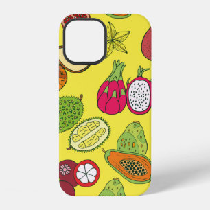 Seamless hand drawn pattern with tropical exotic f iPhone 12 case
