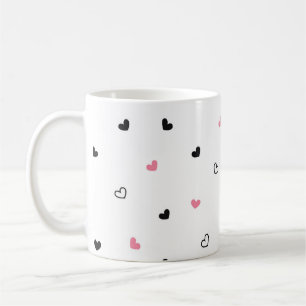 Seamless Heart Doodle Pattern Coffee Mug
