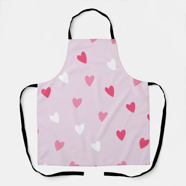 seamless hearts pattern apron (Front)