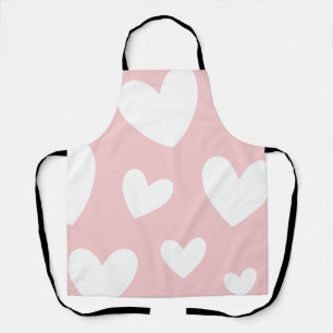 seamless hearts pattern apron