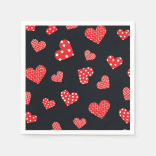 seamless hearts pattern napkin