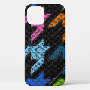 Seamless Hounds-tooth pattern. Imitation of a text iPhone 12 Case