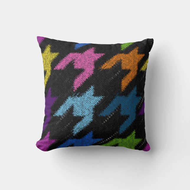 Seamless Hounds-tooth pattern. Imitation of a text Cushion (Front)