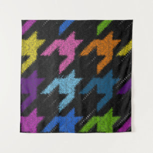 Seamless Hounds-tooth pattern. Imitation of a text Tapestry