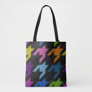 Seamless Hounds-tooth pattern. Imitation of a text Tote Bag