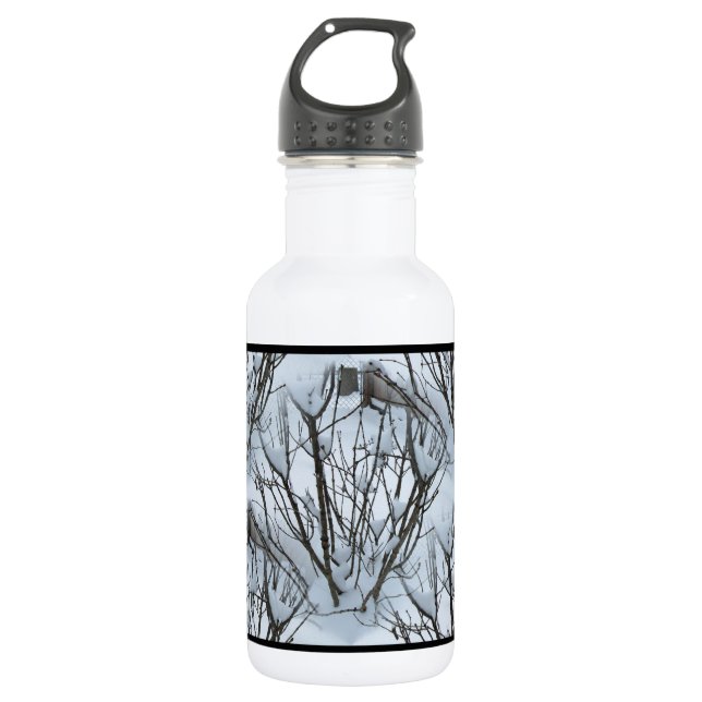 Seamless Icy Tree Bush 532 Ml Water Bottle (Front)