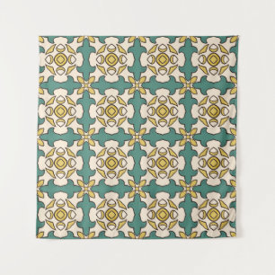 Seamless illustrated pattern made of abstract elem tapestry