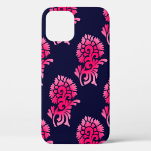 seamless Indian mughal flower motif backgroundabst iPhone 12 Case