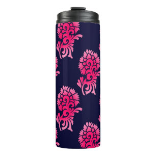 seamless Indian mughal flower motif backgroundabst Thermal Tumbler
