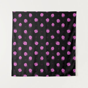 seamless ink pattern with abstract flowers in vio tapestry