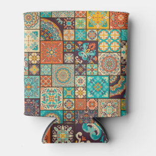 Seamless Islamic, Arabic tile pattern. Can Cooler