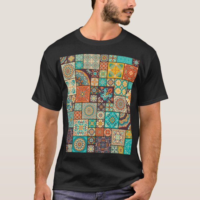 Seamless Islamic, Arabic tile pattern. T-Shirt (Front)