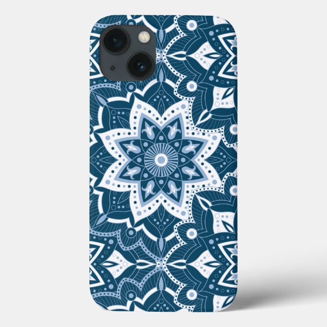 Seamless Islamic Art Colourful Blue  Case-Mate iPhone Case (Back)