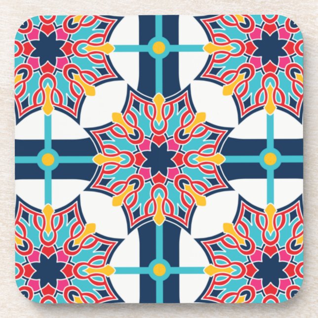 Seamless Islamic Art Colourful     Coaster (Front)