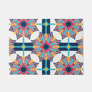 Seamless Islamic Art Colourful Doormat