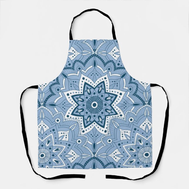 Seamless Islamic Colourful Blue    Apron (Front)