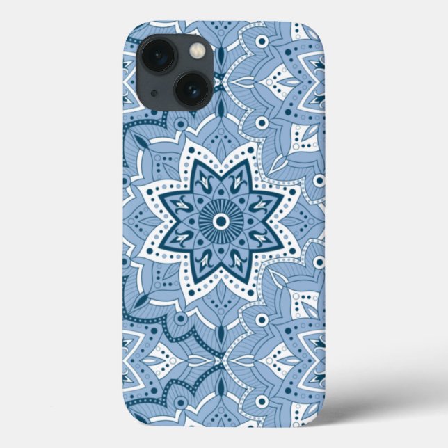 Seamless Islamic Colourful Blue Case-Mate iPhone Case (Back)